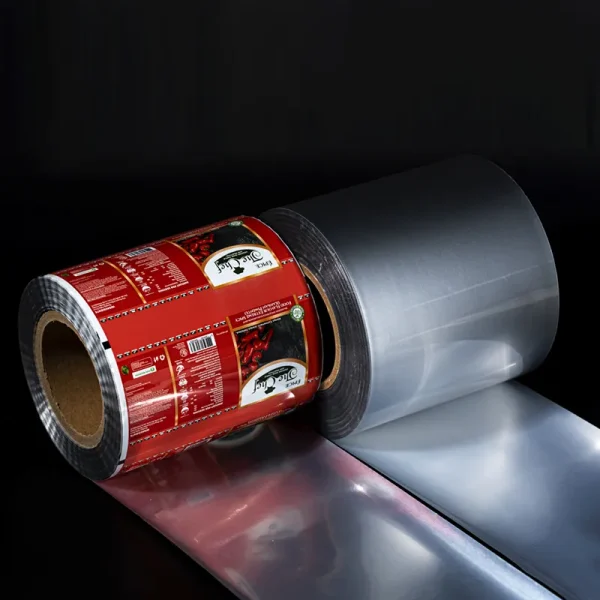 Custom-designed roll labels for cookies and snacks in vibrant colors.