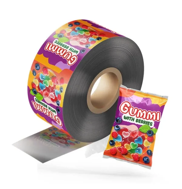 Heat seal edge of laminated candy packaging film roll